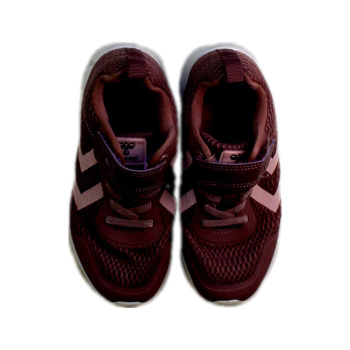 A Burgundy Sneakers from hummel in size 6T for girl. (Back View)