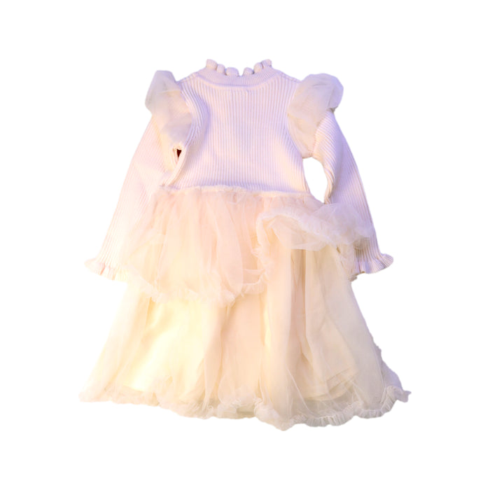 A White Long Sleeve Dresses from Balabala in size 18-24M for girl. (Back View)