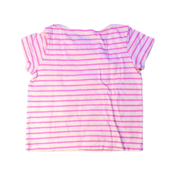 A Pink Short Sleeve T Shirts from Petit Bateau in size 4T for girl. (Back View)