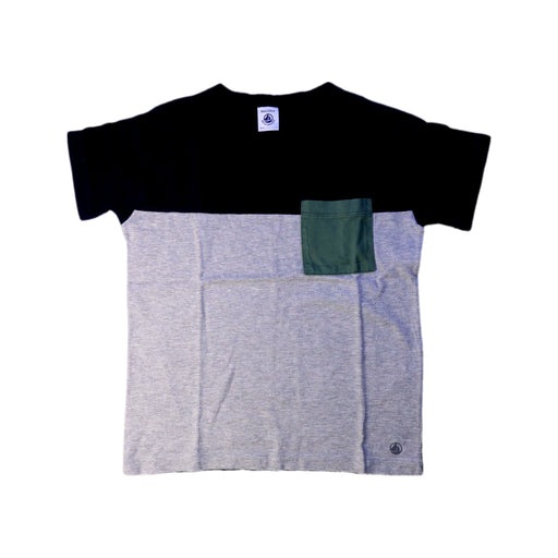 A Black Short Sleeve T Shirts from Petit Bateau in size 8Y for boy. (Front View)