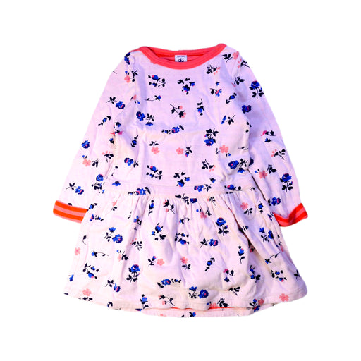 A Pink Long Sleeve Dresses from Petit Bateau in size 3T for boy. (Front View)