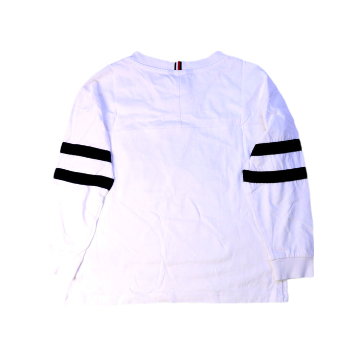 A White Long Sleeve T Shirts from Tommy Hilfiger in size 6T for girl. (Back View)