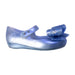 A Blue Flats from Mini Melissa in size 3T for girl. (Front View)