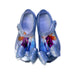 A Blue Flats from Mini Melissa in size 3T for girl. (Back View)