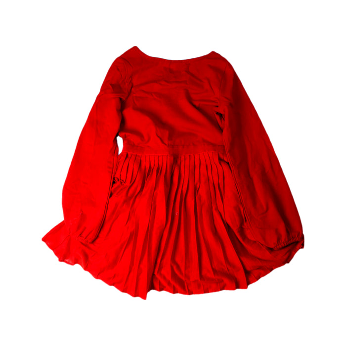 A Red Long Sleeve Dresses from Polo Ralph Lauren in size 4T for girl. (Back View)