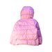 A Pink Puffer/Quilted Coats & Outerwear from Moncler in size 3T for girl. (Back View)