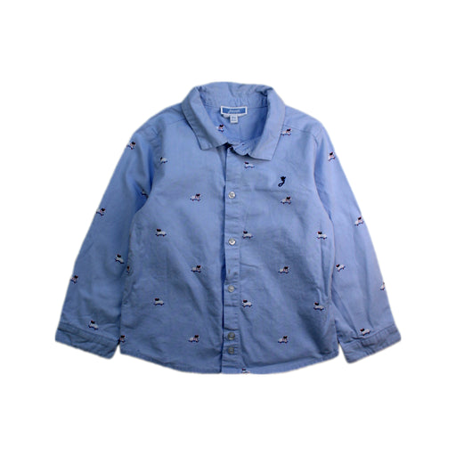 A Blue Long Sleeve Shirts from Jacadi in size 3T for boy. (Front View)