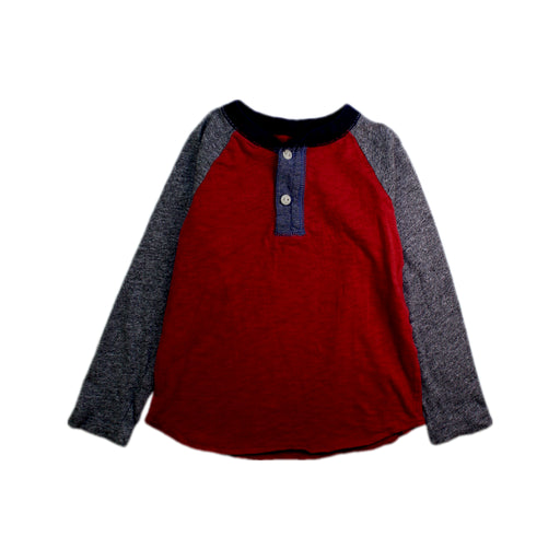 A Red Long Sleeve T Shirts from Crewcuts in size 3T for girl. (Front View)