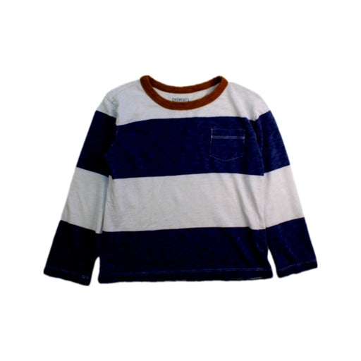 A Navy Long Sleeve T Shirts from Crewcuts in size 3T for boy. (Front View)
