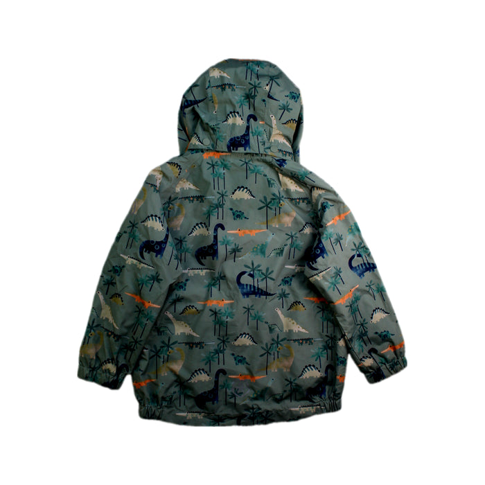 A Green Rain Jackets from Color Kids in size 13Y for boy. (Back View)