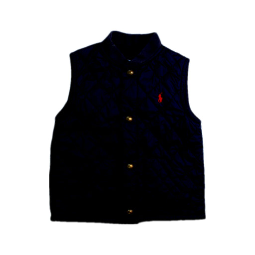 A Navy Puffer/Quilted Jackets from Ralph Lauren in size 18-24M for boy. (Front View)