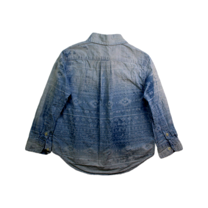 A Blue Long Sleeve Shirts from Ralph Lauren in size 3T for boy. (Back View)