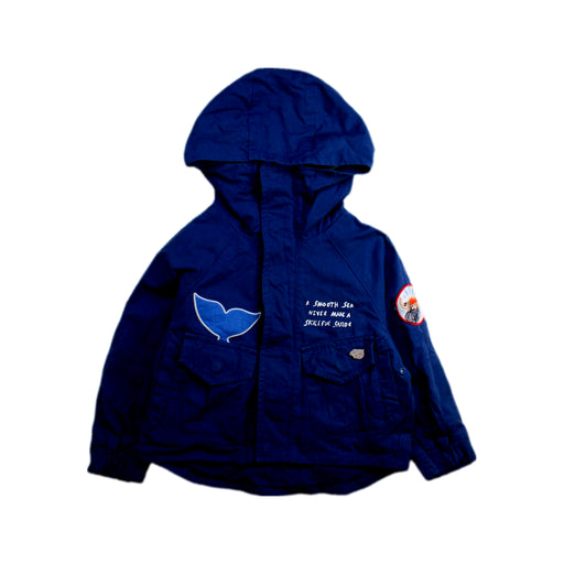 A Blue Lightweight Jackets from Kingkow in size 4T for boy. (Front View)