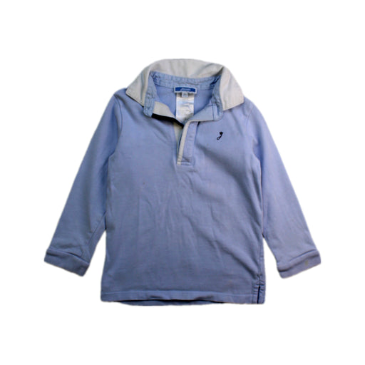 A Blue Long Sleeve Polos from Jacadi in size 3T for boy. (Front View)