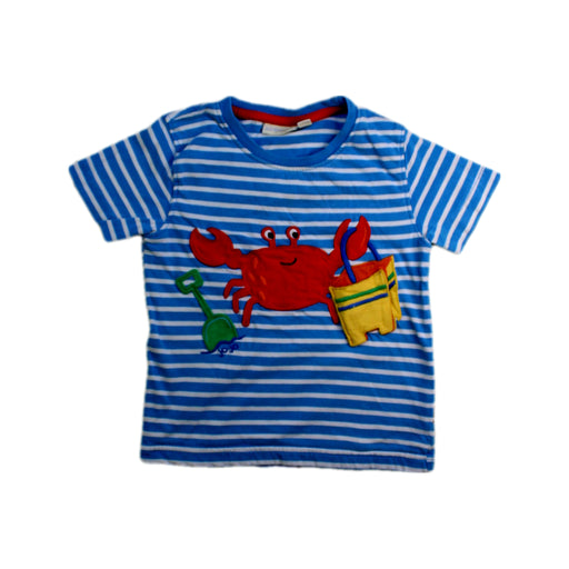 A Blue Short Sleeve T Shirts from Jojo Maman Bébé in size 2T for boy. (Front View)