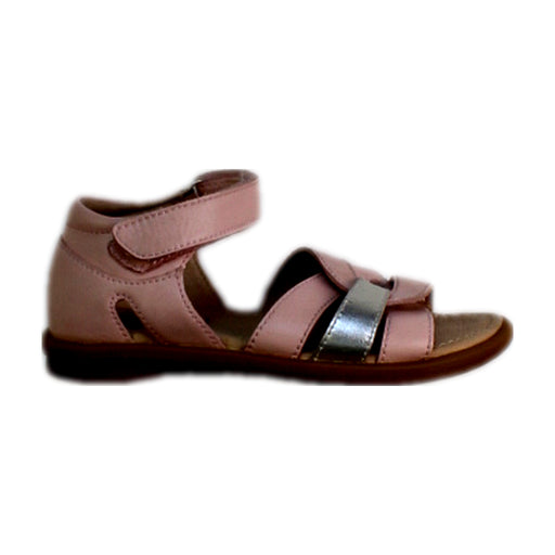 A Pink Sandals from Old Soles in size 4T for girl. (Front View)