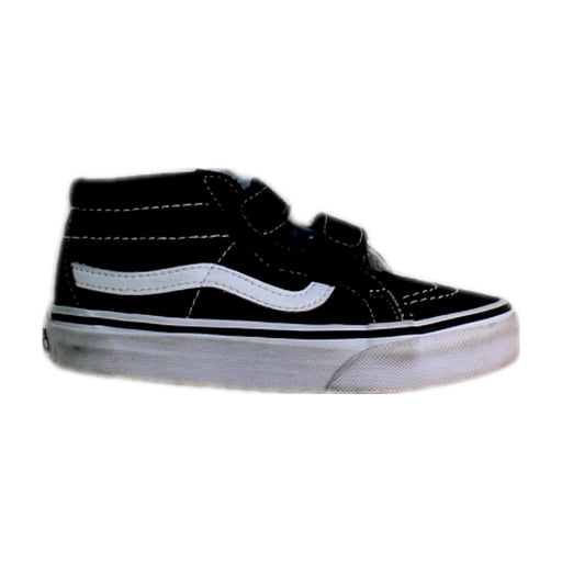 A Black Sneakers from Vans in size 4T for neutral. (Front View)