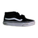 A Black Sneakers from Vans in size 4T for neutral. (Front View)