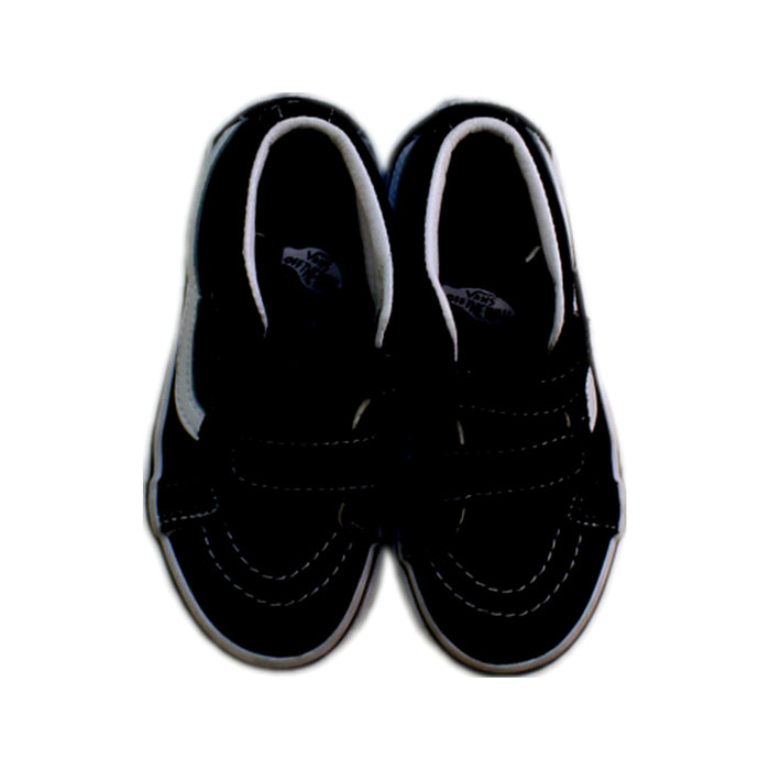 A Black Sneakers from Vans in size 4T for neutral. (Back View)