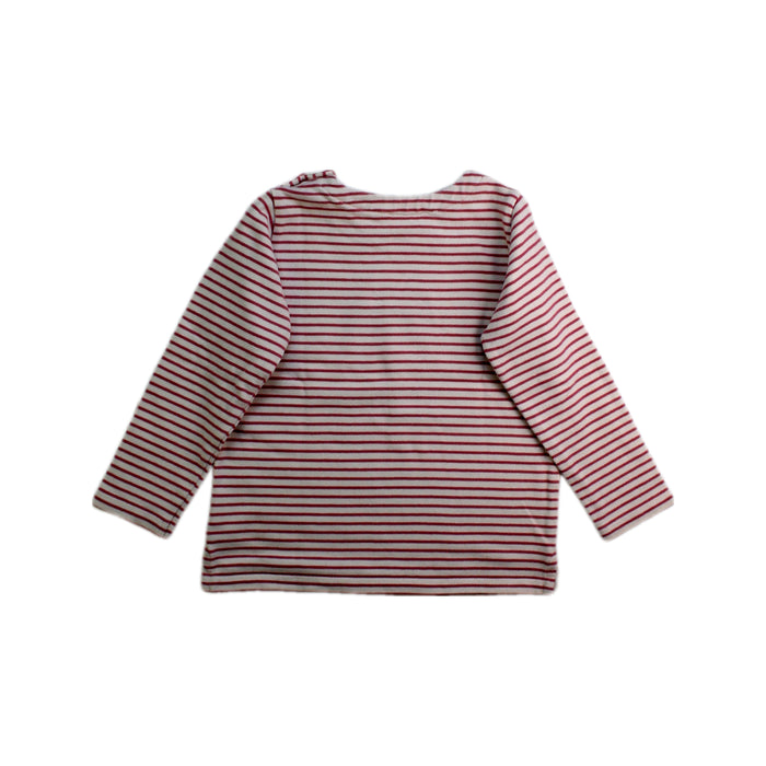 A Red Long Sleeve T Shirts from Bonpoint in size 3T for girl. (Back View)