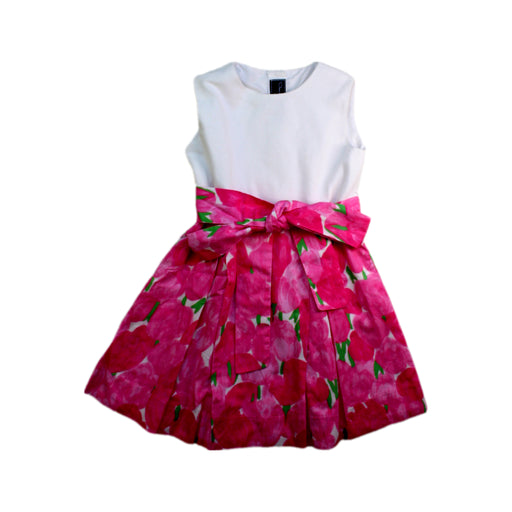 A Pink Sleeveless Dresses from Oscar de la Renta in size 4T for girl. (Front View)
