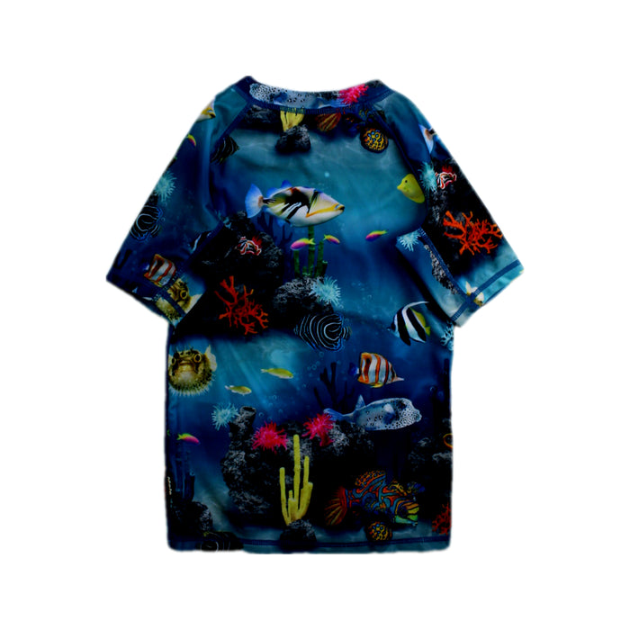 A Multicolour Rash Guards from Molo in size 5T for boy. (Back View)