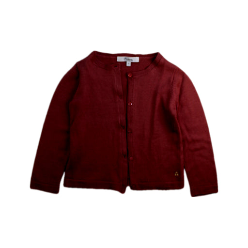 A Burgundy Cardigans from Bonpoint in size 3T for girl. (Front View)