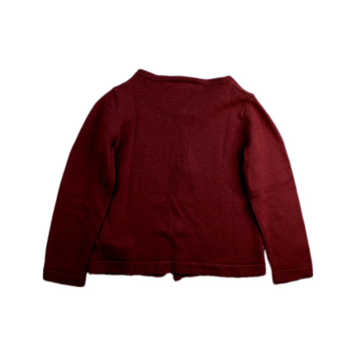 A Burgundy Cardigans from Bonpoint in size 3T for girl. (Back View)