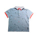 A Blue Short Sleeve Polos from Jacadi in size 6T for boy. (Front View)