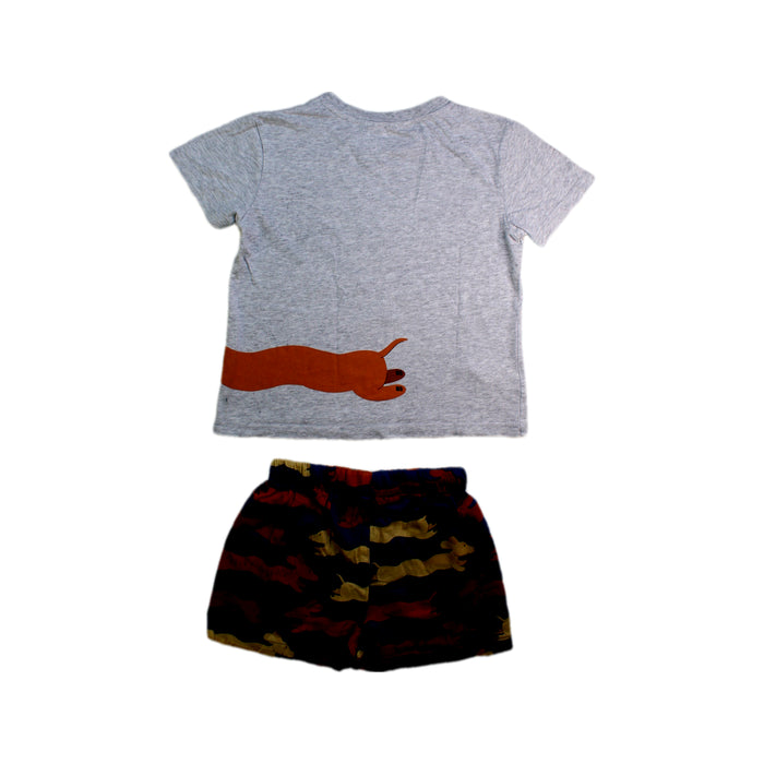A Grey Shorts Sets from Peter Alexander in size 3T for boy. (Back View)
