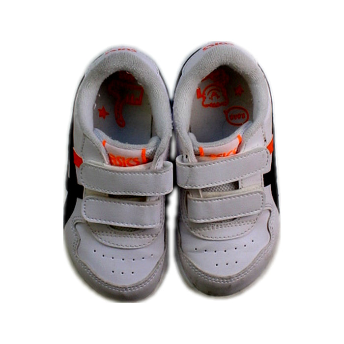 A White Sneakers from ASICS in size 3T for boy. (Back View)