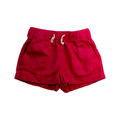 A Red Shorts from Crewcuts in size 6T for girl. (Front View)
