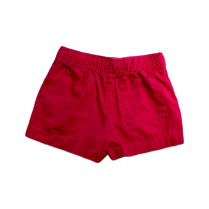 A Red Shorts from Crewcuts in size 6T for girl. (Back View)