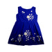 A Blue Sleeveless Dresses from Bonpoint in size 6T for girl. (Front View)