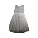 A Silver Sleeveless Dresses from Mini Maya in size 5T for girl. (Front View)