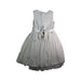 A Silver Sleeveless Dresses from Mini Maya in size 5T for girl. (Back View)