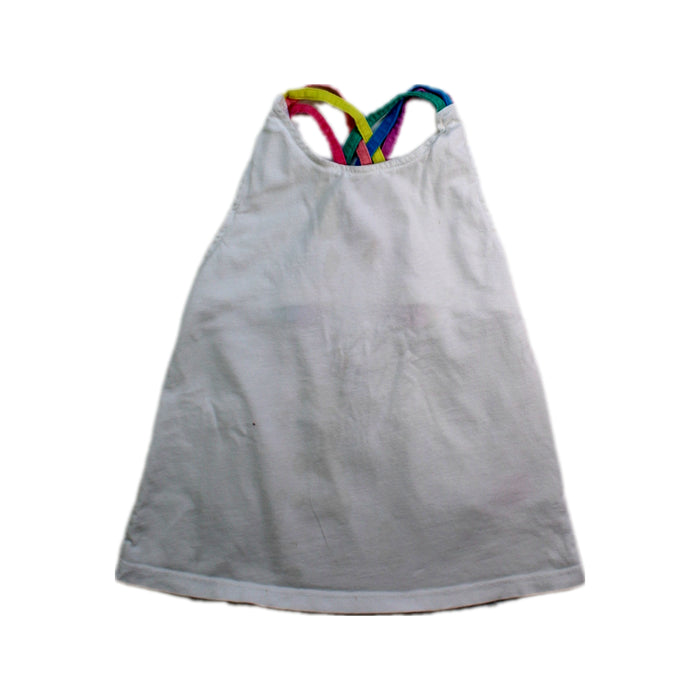 A White Sleeveless Tops from Boden in size 6T for girl. (Front View)