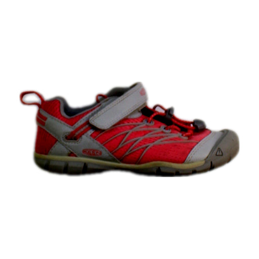 A Red Sneakers from Keen in size 6T for girl. (Front View)