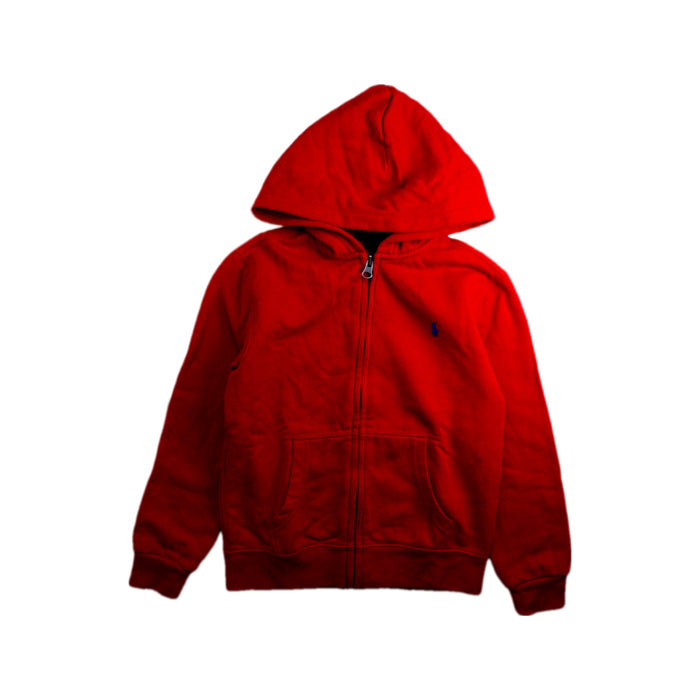 A Red Hooded Sweatshirts from Polo Ralph Lauren in size 6T for boy. (Front View)