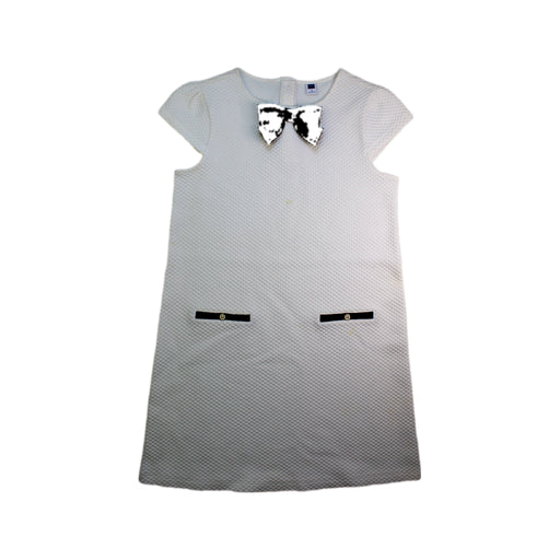A White Short Sleeve Dresses from Janie & Jack in size 12Y for girl. (Front View)