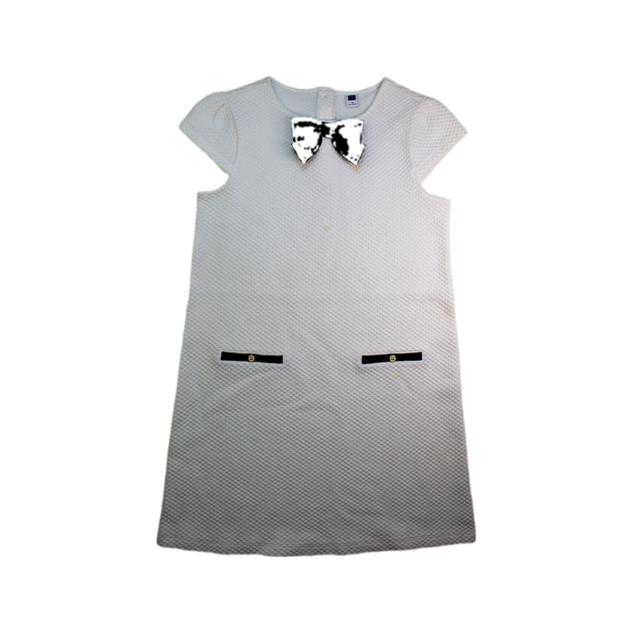 A White Short Sleeve Dresses from Janie & Jack in size 12Y for girl. (Front View)