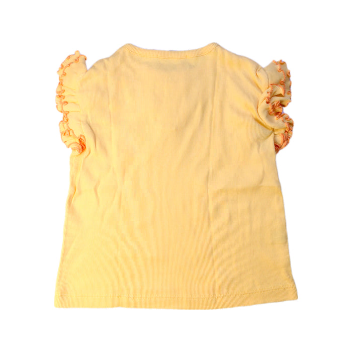 A Yellow Short Sleeve Tops from Misha & Puff in size 5T for girl. (Back View)