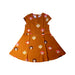 A Brown Short Sleeve Dresses from Mini Rodini in size 3T for girl. (Front View)