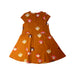 A Brown Short Sleeve Dresses from Mini Rodini in size 3T for girl. (Back View)