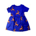 A Blue Short Sleeve Dresses from Mini Rodini in size 3T for girl. (Front View)