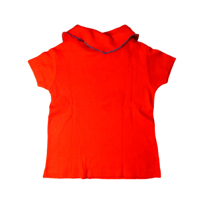 A Red Short Sleeve Tops from Misha & Puff in size 5T for girl. (Back View)