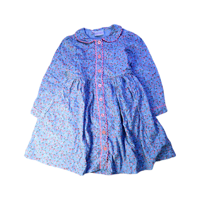 A Blue Long Sleeve Dresses from Rachel Riley in size 5T for girl. (Front View)