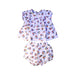 A White Shorts Sets from Little Cotton Clothes in size 5T for girl. (Front View)