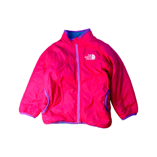 A Pink Puffer/Quilted Jackets from The North Face in size 3T for girl. (Front View)