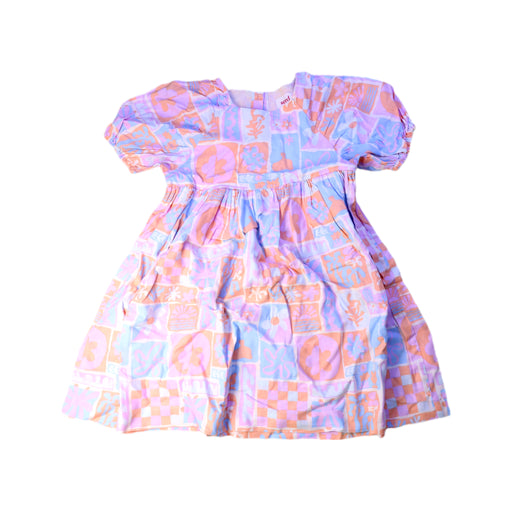A Pink Short Sleeve Dresses from Seed in size 4T for girl. (Front View)